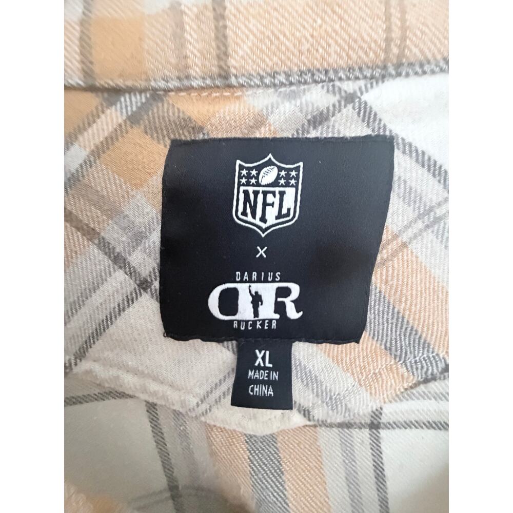 NFL San Francisco 49ers Flannel Shirt Mens XL Plaid Darius Rucker Button Up - Picture 3 of 5